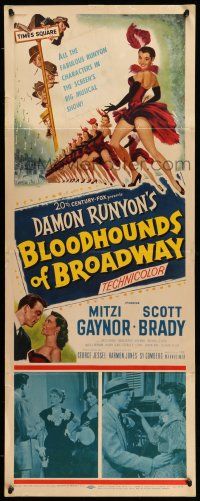 1z033 BLOODHOUNDS OF BROADWAY insert '52 Mitzi Gaynor & sexy showgirls, from Damon Runyon story!
