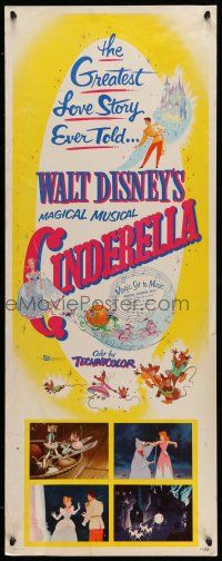 1z047 CINDERELLA insert R57 Walt Disney classic romantic musical cartoon, great art of slipper!