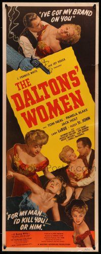 1z064 DALTONS' WOMEN insert '50 Tom Neal, bad girl Pamela Blake would kill for her man!