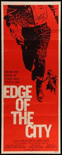 1z091 EDGE OF THE CITY insert '56 Martin Ritt directed, John Cassavetes, Sidney Poitier