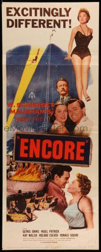 1z096 ENCORE insert '52 W. Somerset Maugham, best art of sexy blonde performer Glynis Johns!