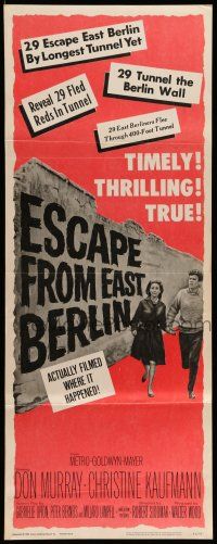 1z101 ESCAPE FROM EAST BERLIN insert '62 Robert Siodmak, escape from communist East Germany!