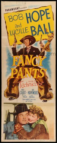 1z120 FANCY PANTS insert '50 great full-length art of Lucille Ball pulling on Bob Hope's shirt!