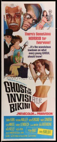 1z157 GHOST IN THE INVISIBLE BIKINI insert '66 Boris Karloff + sexy girls & wacky horror images!