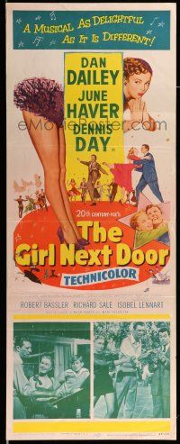 1z158 GIRL NEXT DOOR insert '53 artwork of Dan Dailey, sexy June Haver & Dennis Day!