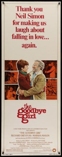 1z164 GOODBYE GIRL insert '77 romantic Richard Dreyfuss & Marsha Mason, written by Neil Simon!