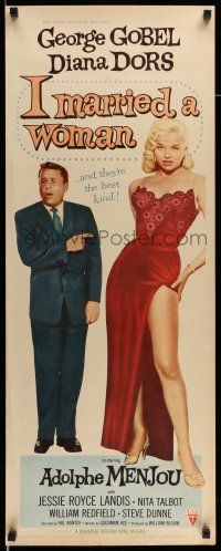 1z195 I MARRIED A WOMAN insert '58 full-length sexiest Diana Dors w/George Gobel!