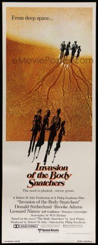 1z202 INVASION OF THE BODY SNATCHERS style B insert '78 Philip Kaufman classic remake of invaders!