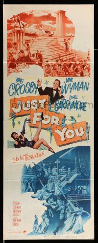 1z217 JUST FOR YOU insert '52 Bing Crosby & Jane Wyman on telephone + sexy girls dancing!