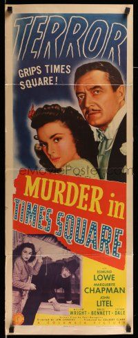 1z289 MURDER IN TIMES SQUARE insert '43 Edmund Lowe, Marguerite Chapman