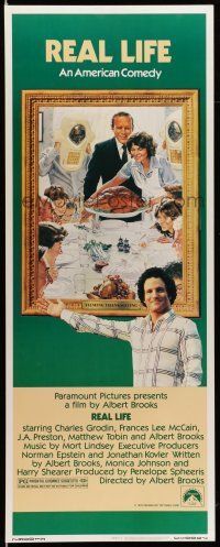 1z354 REAL LIFE insert '79 Albert Brooks, wacky spoof of Norman Rockwell painting!