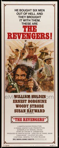 1z364 REVENGERS insert '72 Jung art of cowboys William Holden, Ernest Borgnine & Woody Strode!