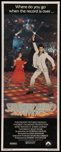 1z382 SATURDAY NIGHT FEVER insert '77 best image of disco dancer Travolta & Karen Lynn Gorney