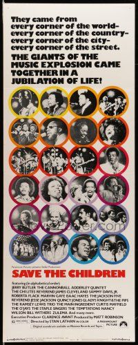1z384 SAVE THE CHILDREN insert '73 Jackson 5, Roberta Flack, Marvin Gaye, plus other greats!