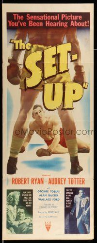 1z394 SET-UP insert '49 great image of boxer Robert Ryan fighting in the ring, Robert Wise!