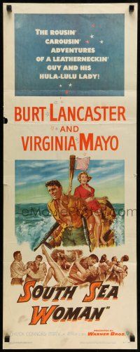 1z413 SOUTH SEA WOMAN insert '53 leatherneckin' Burt Lancaster & sexy Virginia Mayo!