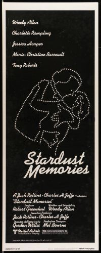 1z424 STARDUST MEMORIES insert '80 directed by Woody Allen, star constellation art by Burt Kleeger