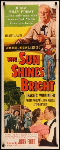 1z432 SUN SHINES BRIGHT insert '53 Charles Winninger, Irvin Cobb stories adapted by John Ford!
