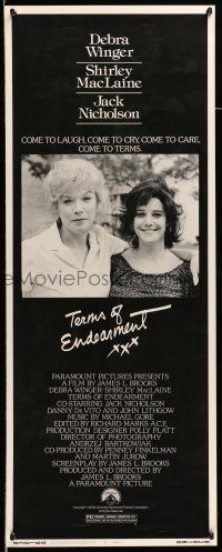 1z446 TERMS OF ENDEARMENT insert '83 great close up of Shirley MacLaine & Debra Winger!
