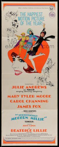1z454 THOROUGHLY MODERN MILLIE insert '67 Bob Peak art of singing & dancing Julie Andrews!