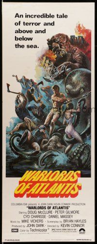 1z500 WARLORDS OF ATLANTIS insert '78 really cool fantasy artwork with monsters by Joseph Smith!