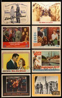 2a004 LOT OF 10 JOHN WAYNE LOBBY CARDS '40s-70s great scenes from several different movies!
