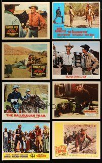 2a025 LOT OF 18 WESTERN LOBBY CARDS '50s-60s great scenes from cowboy movies!