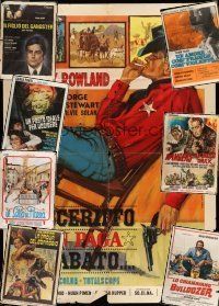 2a033 LOT OF 8 FOLDED ITALIAN ONE-PANELS '60s spaghetti western, crime & more!
