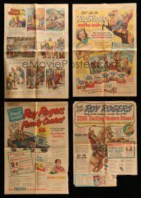 2a047 LOT OF 26 ROY ROGERS NEWSPAPER ADS AND CLIPPINGS '50s wonderful comic strips & more!