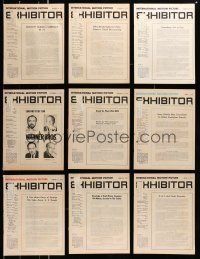 2a059 LOT OF 19 1972 EXHIBITOR EXHIBITOR MAGAZINES '72 filled with movie images & information!
