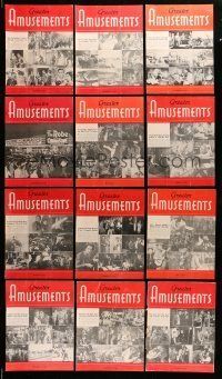 2a066 LOT OF 13 1953-54 GREATER AMUSEMENTS EXHIBITOR MAGAZINES '53-54 filled with images & info!