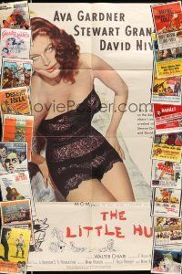 2a090 LOT OF 54 FOLDED ONE-SHEETS '50s-60s great images from a variety of different movies!