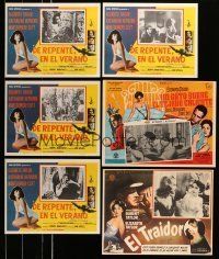 2a125 LOT OF 10 ELIZABETH TAYLOR MEXICAN LOBBY CARDS '50s-60s Suddenly Last Summer & more!