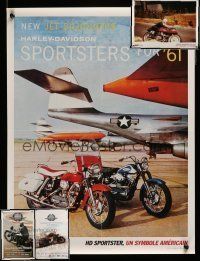 2a160 LOT OF 3 UNFOLDED AND FORMERLY FOLDED FRENCH SPECIAL MOTORCYCLE POSTERS '90s-00s cool!