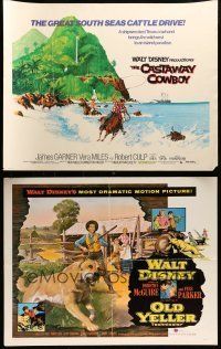 2a169 LOT OF 8 MOSTLY UNFOLDED DISNEY HALF-SHEETS '70s great images for live action movies!