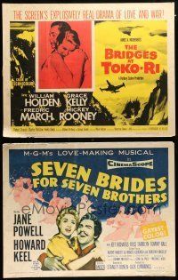 2a172 LOT OF 6 UNFOLDED RE-RELEASE HALF-SHEETS R50s-60s great images from a variety of movies!