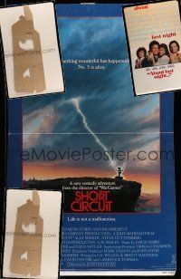 2a182 LOT OF 2 FOLDED STANDEES '86 great images from Short Circuit & About Last Night!