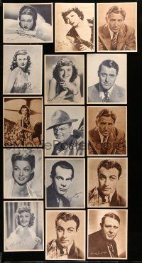 2a217 LOT OF 15 STANDARD OIL PORTRAITS '40s wonderful portraits of top stars of the day!