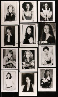 2a302 LOT OF 12 PUBLICITY 8X10 STILLS WITH RESUMES ON THE BACK '90s sexy female actresses!