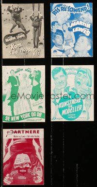 2a209 LOT OF 5 DEAN MARTIN AND JERRY LEWIS DANISH PROGRAMS '50s lots of different images!