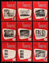 2a073 LOT OF 9 1957 BOXOFFICE EXHIBITOR MAGAZINES '57 filled with movie images & information!
