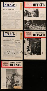 2a074 LOT OF 5 MOTION PICTURE HERALD EXHIBITOR MAGAZINES '66-67 filled with movie information!