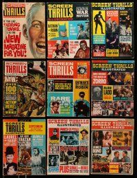2a053 LOT OF 9 SCREEN THRILLS ILLUSTRATED MAGAZINES '60s the first ten issues, except for #8!