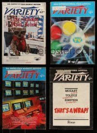 2a135 LOT OF 4 VARIETY MAGAZINES '82-84 filled with entertainment & movie articles!