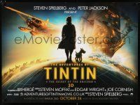 2b586 ADVENTURES OF TINTIN teaser DS British quad '11 Spielberg's version of the Belgian comic!