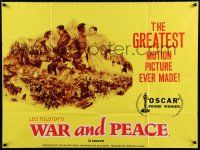 2b676 WAR & PEACE British quad '67 Sergei Bondarchuck, 3-part Russian version, Leo Tolstoy