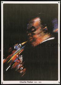 2b802 CHARLIE PARKER: JAZZ GREATS 27x37 Polish commercial poster '85 cool art by Waldemar Swierzy!