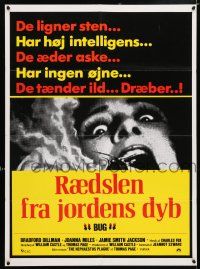 2b212 BUG Danish '76 wild horror image of screaming girl on phone with flaming insect!