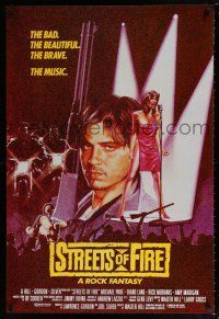2b582 STREETS OF FIRE English 1sh '84 Walter Hill directed, Michael Pare, sexy Diane Lane!