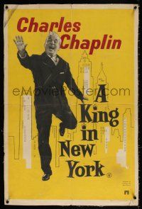 2b558 KING IN NEW YORK English double crown '57 Charlie Chaplin, Dawn Addams, Michael Chaplin!